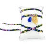 Lebole Maison Bracciale/collana Tessuto Fiori Mito Blu