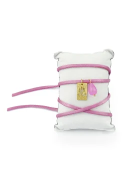 Lebole Maison Bracciale Tessuto Ideogramma Luce Rosa