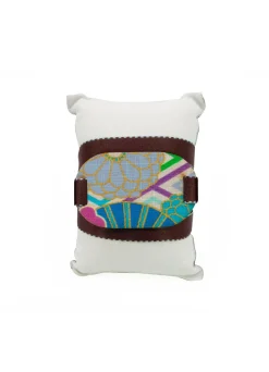 Lebole Maison Bracciale Tessuto Kimono Marrone
