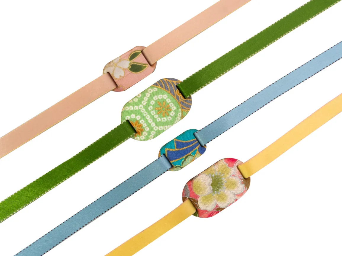 Lebole Maison Bracciale Tessuto Kimono Verde Chiaro