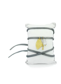 Lebole Maison Bracciale Tessuto Ventaglio Grigio