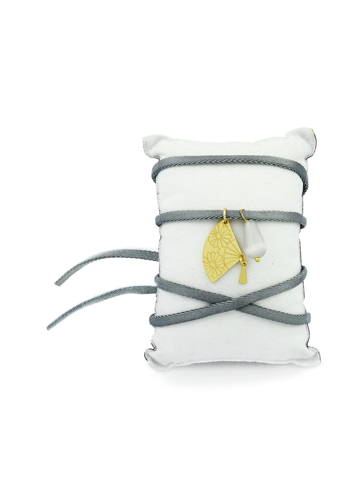 Lebole Maison Bracciale Tessuto Ventaglio Grigio