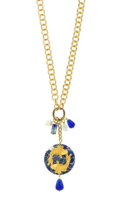 Lebole Maison Collana Doppia Carpe Blu