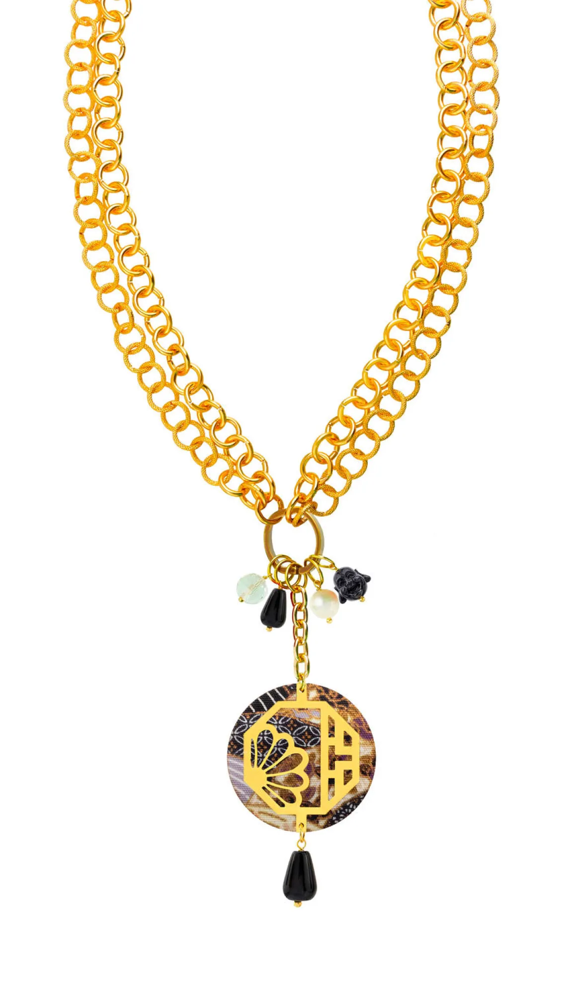Lebole Maison Collana Doppia Fiore Nero