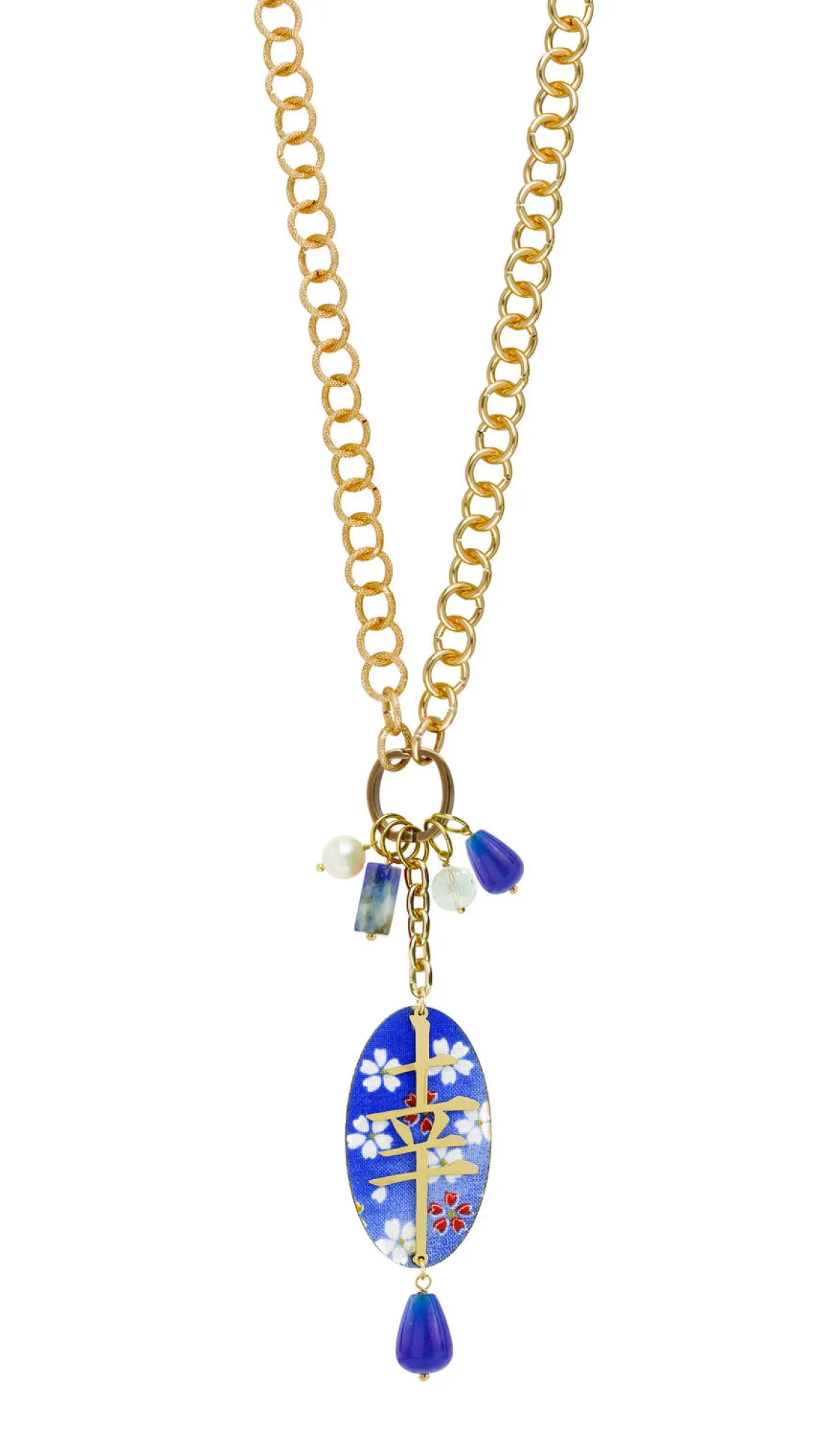 Lebole Maison Collana Doppia Fortuna Blu
