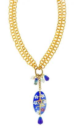 Lebole Maison Collana Doppia Fortuna Blu
