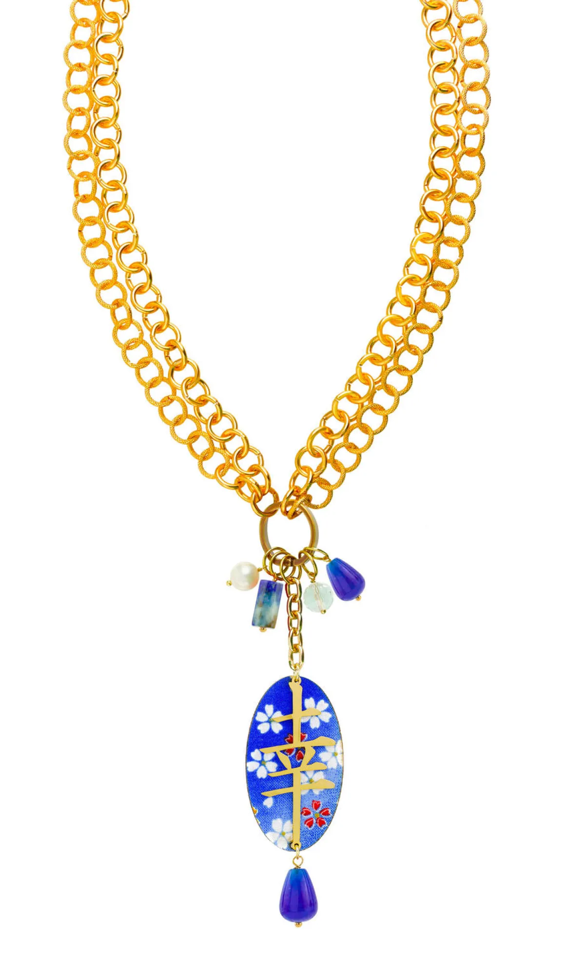 Lebole Maison Collana Doppia Fortuna Blu