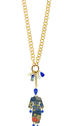 Lebole Maison Collana Doppia Kimono Blu