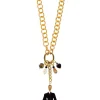 Lebole Maison Collana Doppia Kimono Plexi Nero Marrone