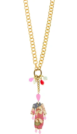 Lebole Maison Collana Doppia Kimono Rosa Fluo
