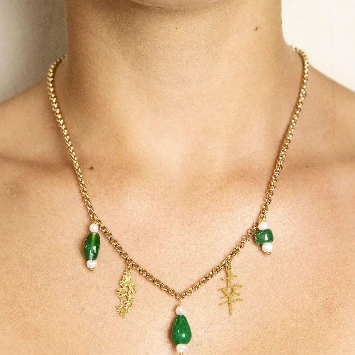 Lebole Maison Collana Fortuna Elementi Verde