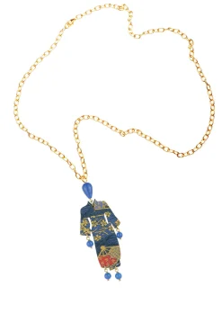 Lebole Maison Collana Kimono Blu