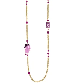 Lebole Maison Collana Kimono Plexi Fucsia
