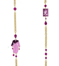 Lebole Maison Collana Kimono Plexi Fucsia
