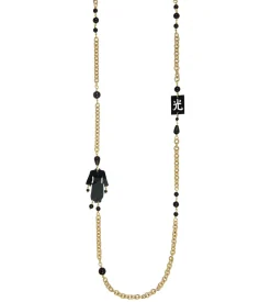 Lebole Maison Collana Kimono Plexi Nero