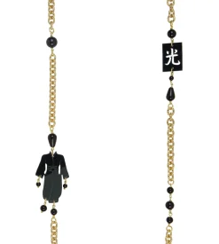 Lebole Maison Collana Kimono Plexi Nero