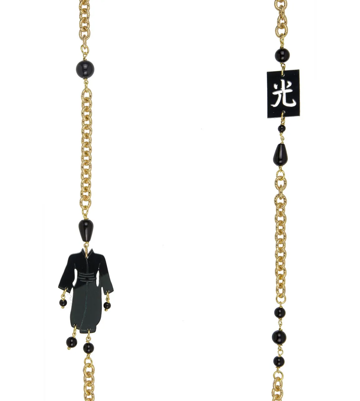 Lebole Maison Collana Kimono Plexi Nero
