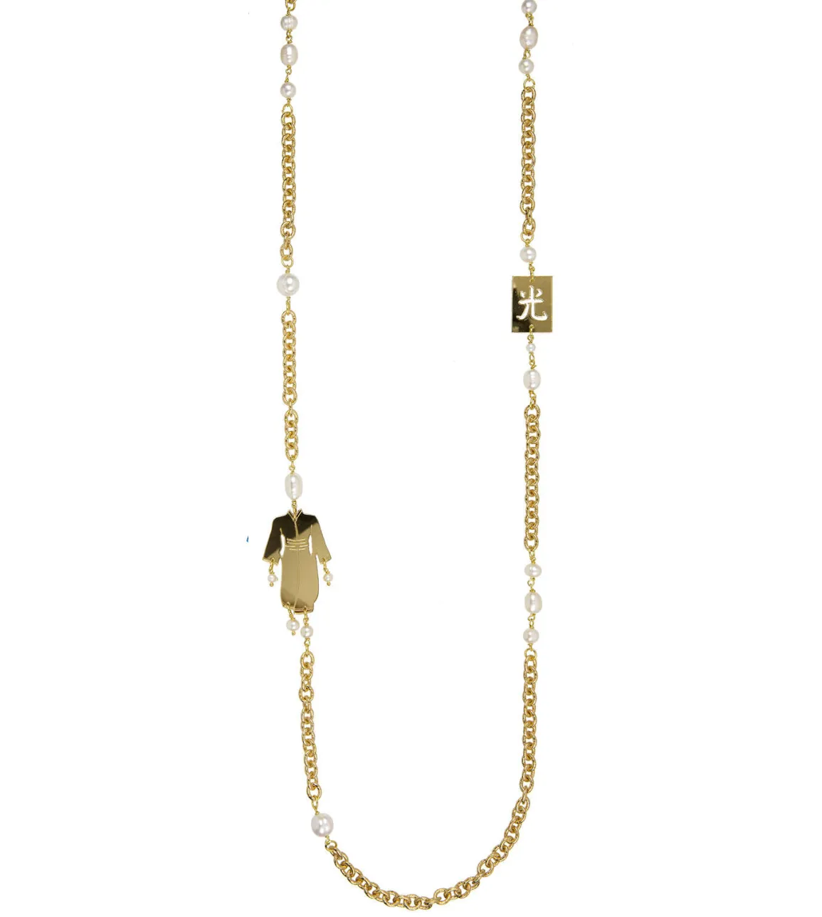 Lebole Maison Collana Kimono Plexi Perla