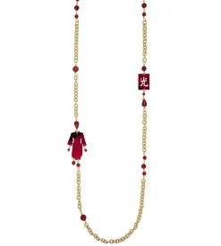 Lebole Maison Collana Kimono Plexi Rubino