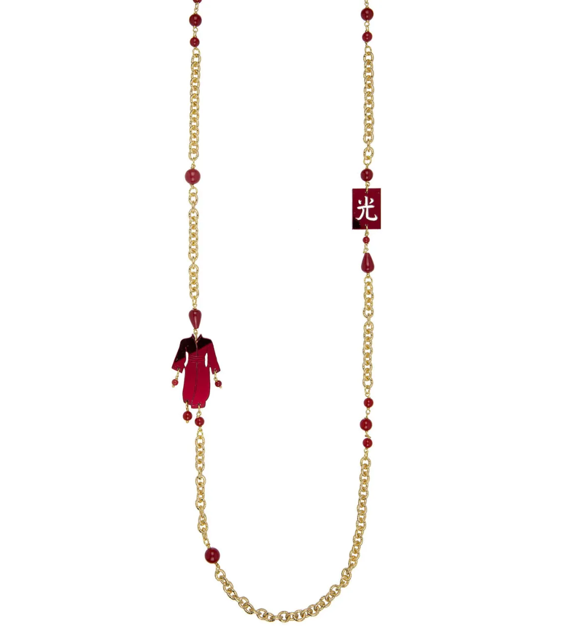Lebole Maison Collana Kimono Plexi Rubino