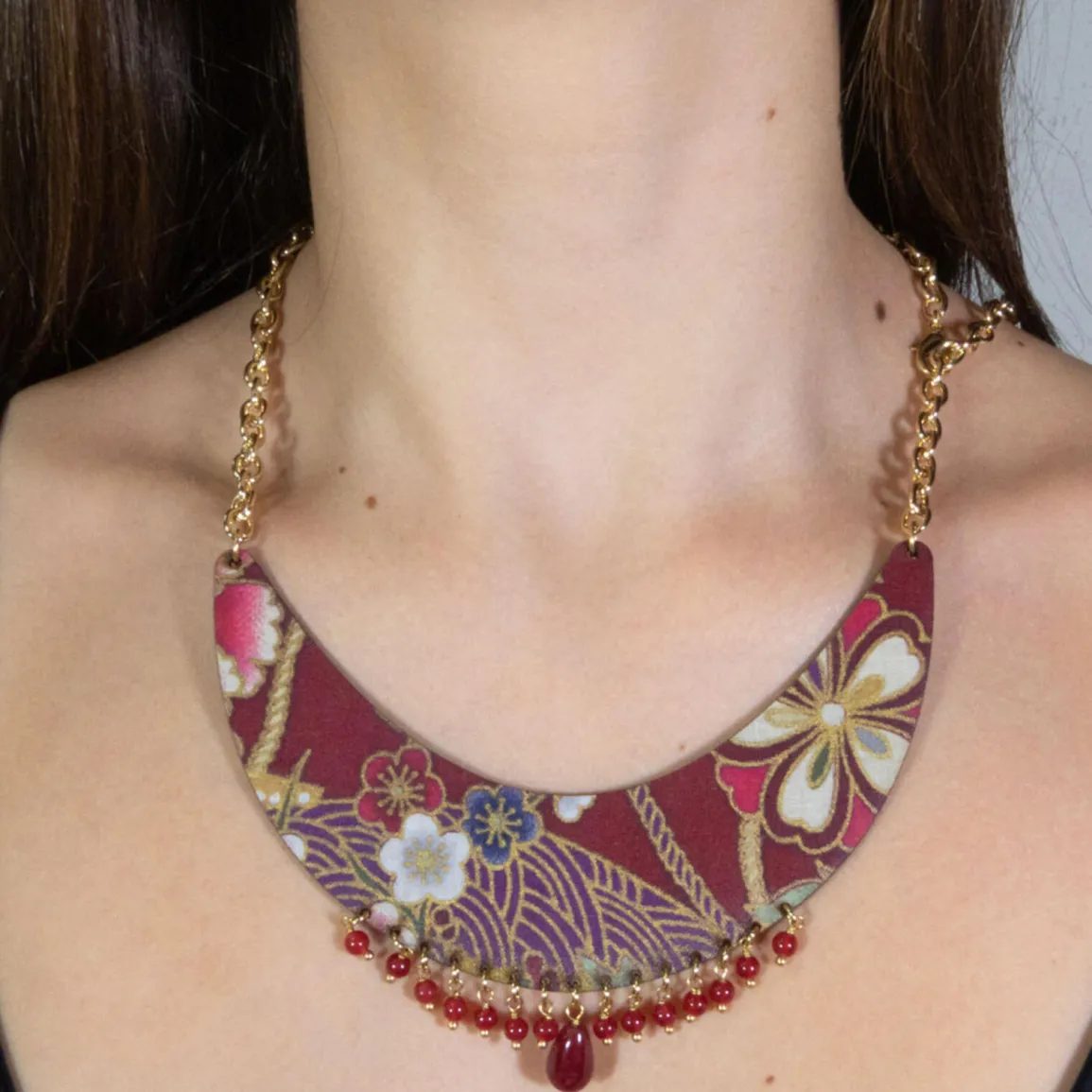 Lebole Maison Collana Kimono Rubino