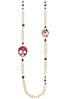 Lebole Maison Collana Lebolina Teschio Viola