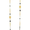 Lebole Maison Collana Lunga Pois Cuore E Quadrifoglio Plexi Trasparente Nero