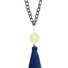 Lebole Maison Collana Lu Plexi Trasparente Nappa Blu