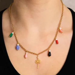 Lebole Maison Collana Palma Elementi Colorati