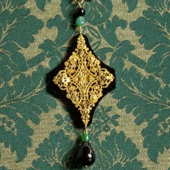 Lebole Maison Collana Solo Io Filigrana Rombo Plexi Nero