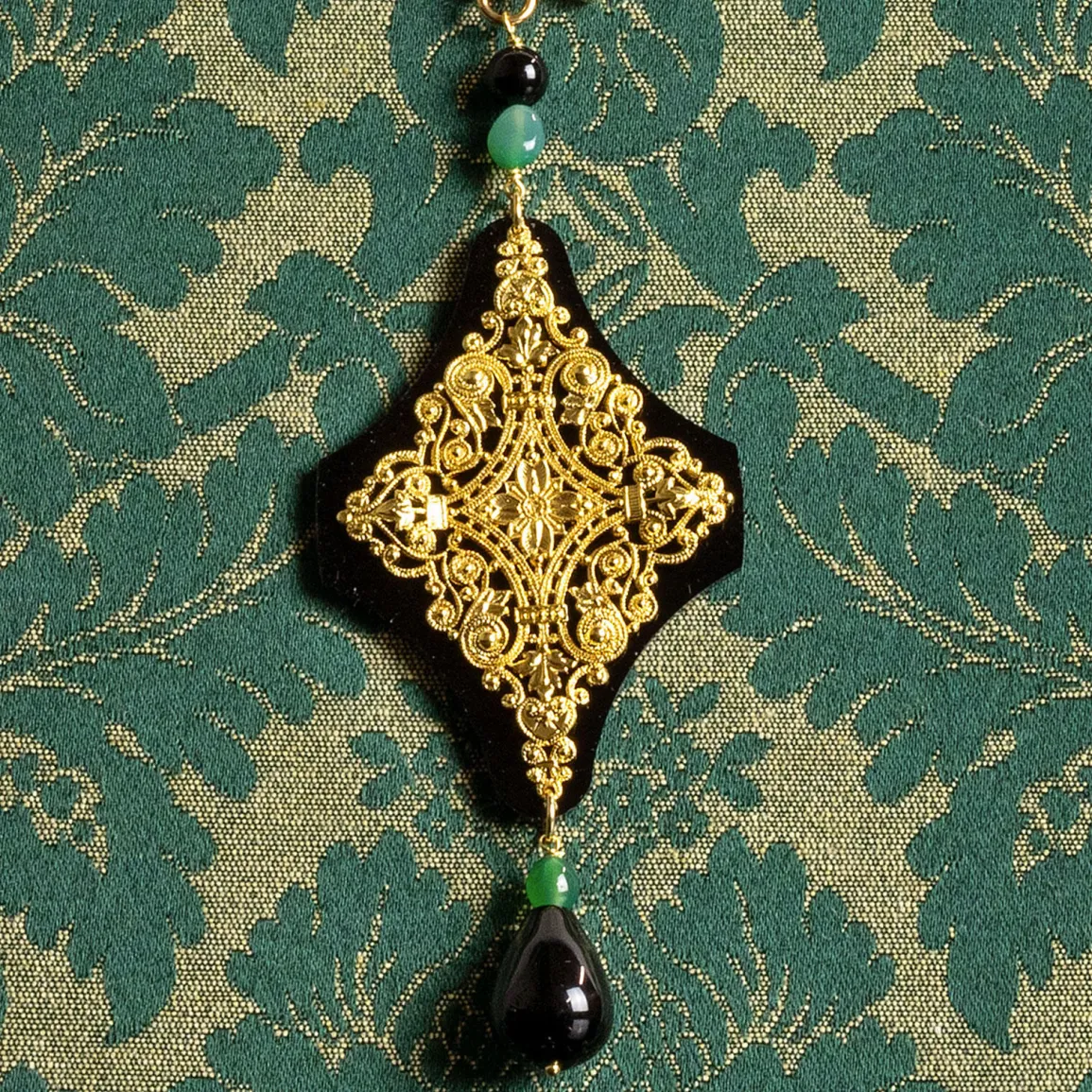 Lebole Maison Collana Solo Io Filigrana Rombo Plexi Nero