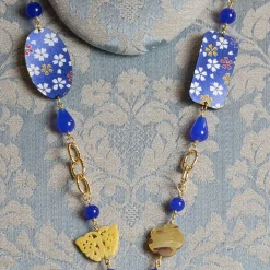 Lebole Maison Collana Solo Io Fiori Blu