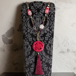 Lebole Maison Collana Solo Io Fiori Fucsia