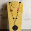 Lebole Maison Collana Solo Io Fiori Nero