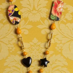Lebole Maison Collana Solo Io Fiori Nero