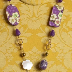 Lebole Maison Collana Solo Io Fiori Viola
