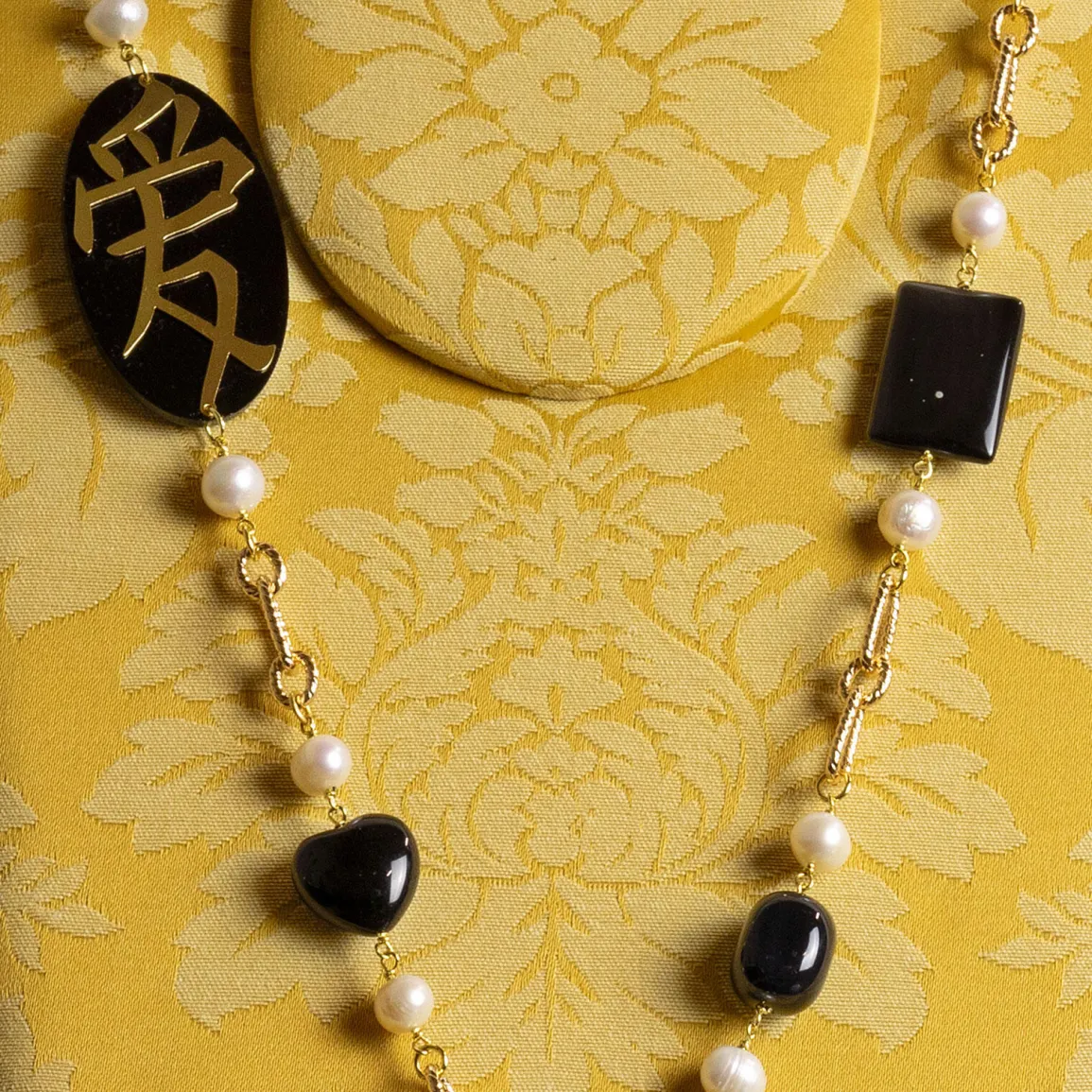 Lebole Maison Collana Solo Io Kanji Amore Plexi Nero