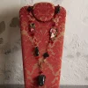 Lebole Maison Collana Solo Io Kimono Nero E Rubino