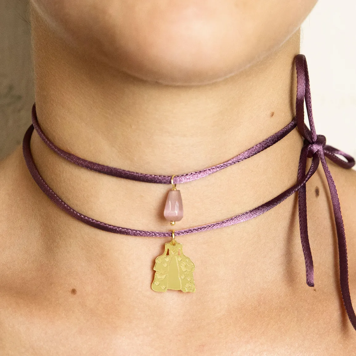 Lebole Maison Collana Tessuto Dama Viola