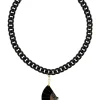 Lebole Maison Collana Ventaglio Plexi Nero Perla
