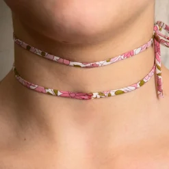Lebole Maison Nastro Tessuto Fiore Rosa Chiaro