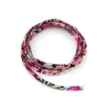 Lebole Maison Nastro Tessuto Fiore Rosa E Fucsia