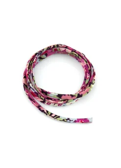 Lebole Maison Nastro Tessuto Fiore Rosa E Fucsia