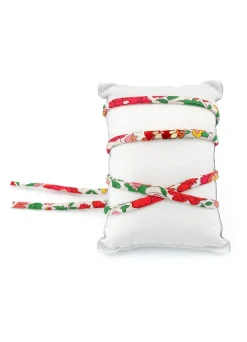 Lebole Maison Nastro Tessuto Fiore Rosso E Verde