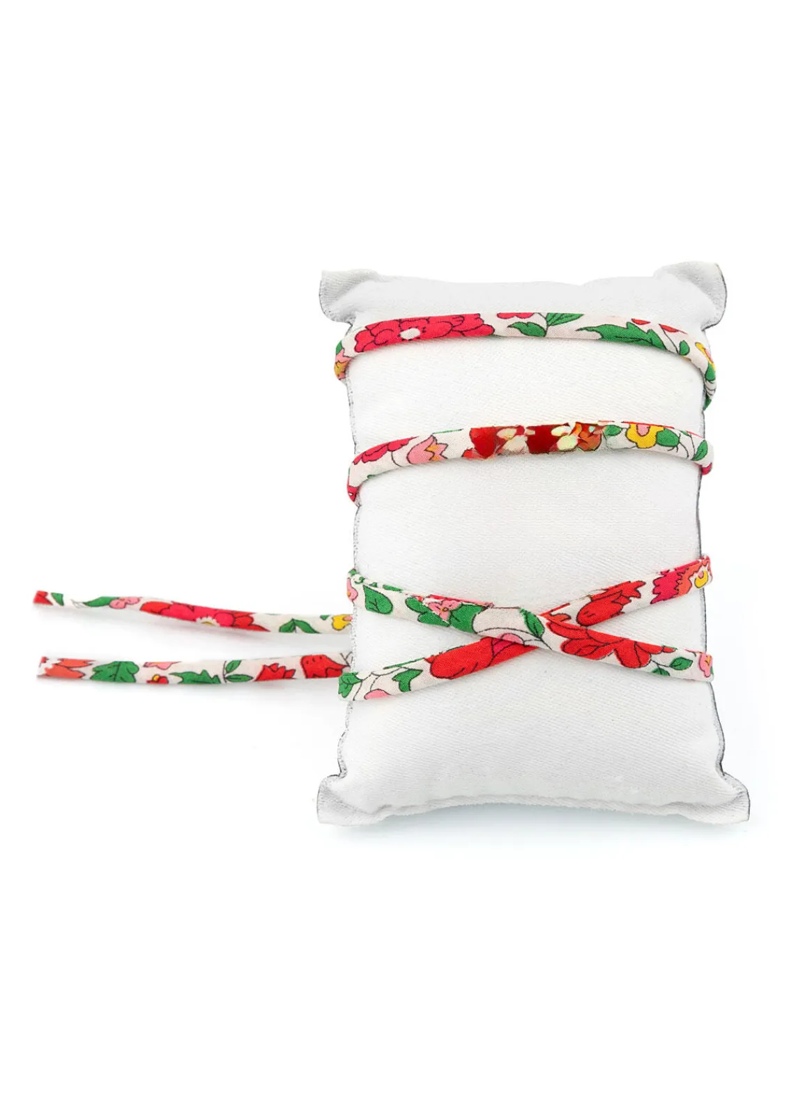Lebole Maison Nastro Tessuto Fiore Rosso E Verde