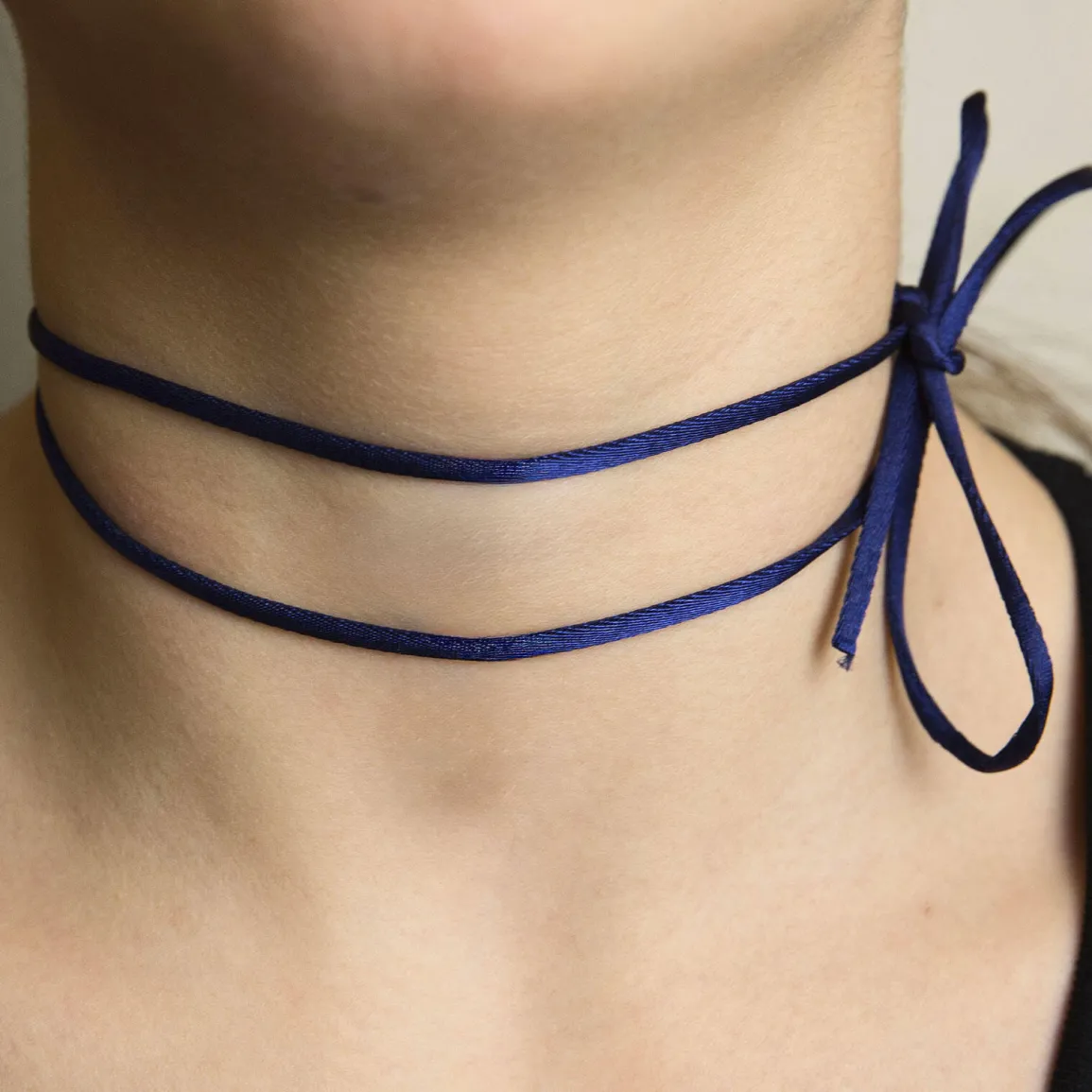 Lebole Maison Nastro Tessuto Satin Blu