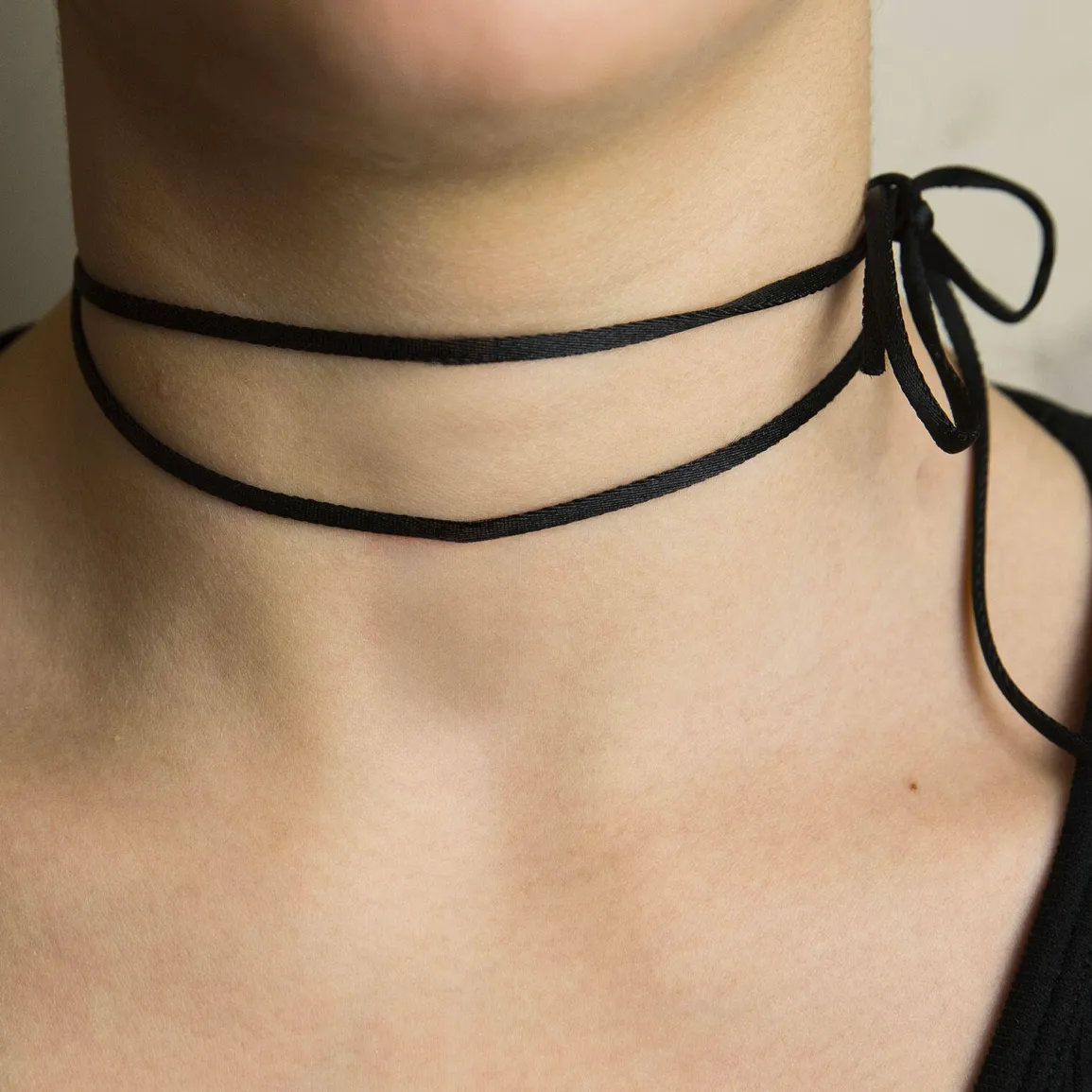 Lebole Maison Nastro Tessuto Satin Nero