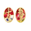 Lebole Maison Orecchini Amicizia Clips Ovale Rubino