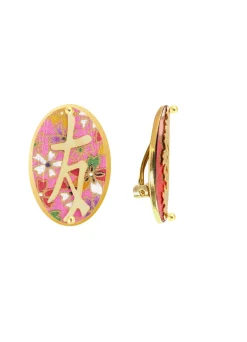 Lebole Maison Orecchini Amicizia Clips Ovale Rosa