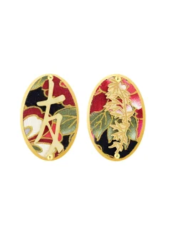Lebole Maison Orecchini Amicizia Clips Ovale Nero